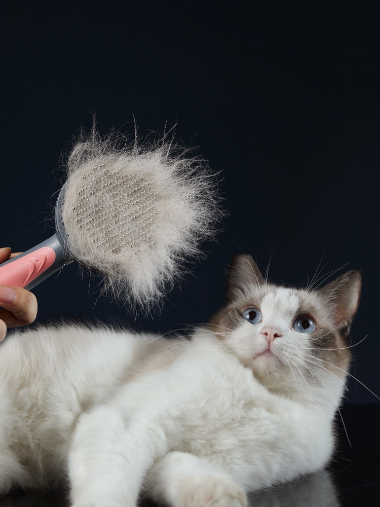 Escova Para Cachorro e Gatos -( Remove Pelos Mortos Com Facilidade) - lojastmt